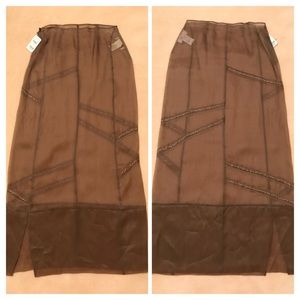 Crystals PHILOSOPHY Silk Skirt +Liner